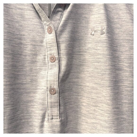 Under Armour Womens Zinger Short‎ Sleeve Polo Top size large grey golf - Picture 2 of 4